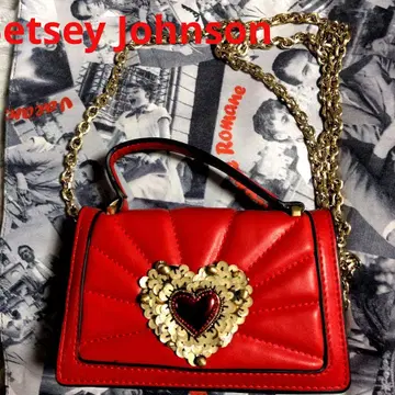 Betsey Johnson y2k 하트 모티브 체인 숄더백