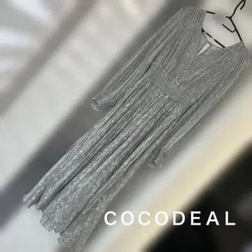 코코딜 꽃무늬 그레이 플레어 롱 원피스 사이즈 1