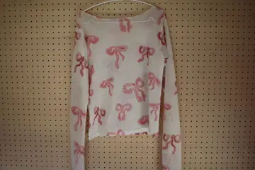 POPPY 리본 무늬 긴팔 상의