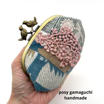 미나 페르호넨 핸드메이드 패치워크 가마구치 파우치 포레스트 퍼레이드