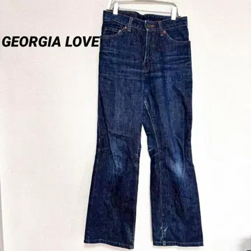 2295M 조지 아라브 플레어 스트레이트 데님 팬츠 청바지