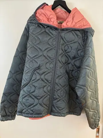 RANDY 퀼팅 자켓 그레이 핑크