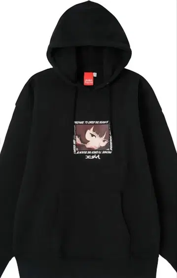 X-girl 파프리카 콜라보 후드티 블랙 미사용 미개봉 새상품 S사이즈