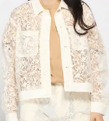 X-girl 화이트 레이스 셔츠 자켓 미사용 미개봉 새상품 사이즈 1