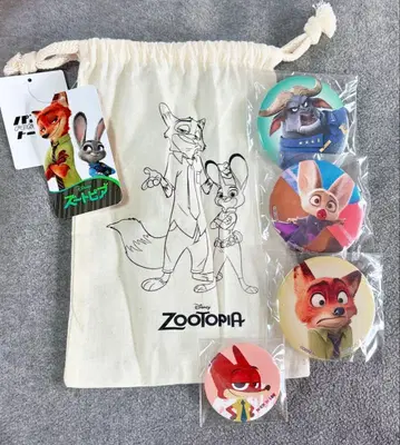 디즈니 주토피아 파니카무 도쿄 복조리 캔뱃지 5세트