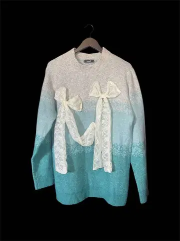 Gradient Ribbon Knit Sweater