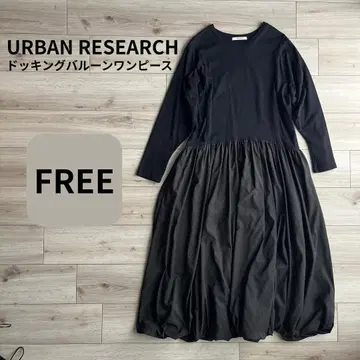 URBAN RESEARCH 도킹 벌룬 원피스 블랙 FREE
