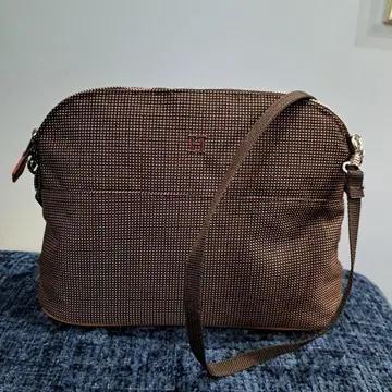 브라운 H 로고 캔버스 파우치, 숄더백