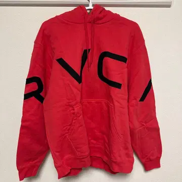 RVCA 빨간색 후드 부착 후드티
