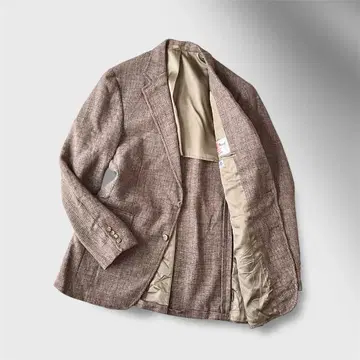 Harris Tweed 테일러드 자켓 브라운 체크 빈티지