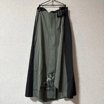 axes famme 자수입 바이컬러 아지메 스커트