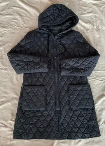 뉴요커 퀼팅 코트 리버서블 네이비