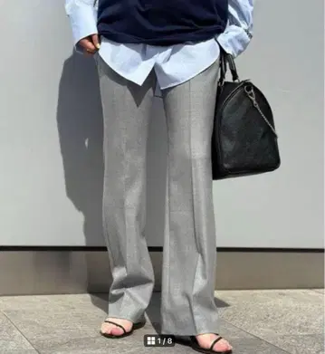 그레이 새상품급 APSTUDIO SCENTOF 울 이지 팬츠 40