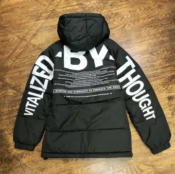 백 프린트 자켓 블랙 LL