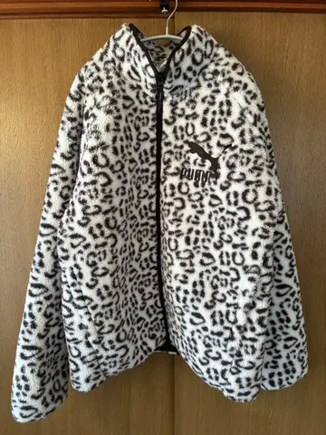 PUMA 레오파드 무늬 플리스 자켓
