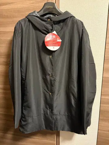 미사용 새상품 LL 후드 부착 블랙 점퍼 블루종 여성용 빅사이즈