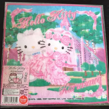 헬로키티 레어 신슈 한정판 가루이자와 푸치 타월 웨딩