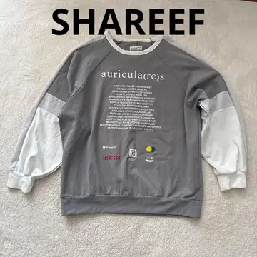 SHAREEF 남성용 래글런 상의 화이트 그레이