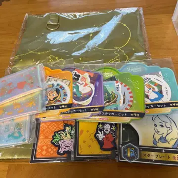 디즈니 해피 복권 토트백 파우치 플레이트 참 씰