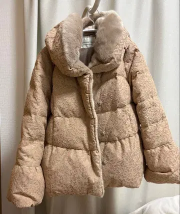 새상품급 스트로베리 필드 레이스 퍼 포함 다운 자켓