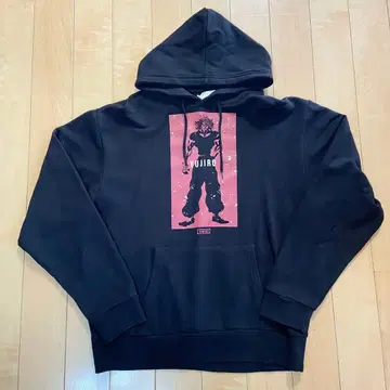 XENO 바키 콜라보 후드티 한마 유지로 M 블랙 검정 JIN 근력 운동