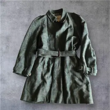 Mademoiselle NON NON 트위드 체크 트렌치코트