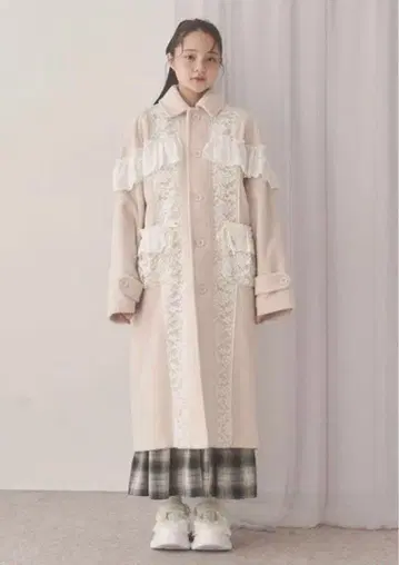 merry jenny 레이스 데코라티브 코트 핑크