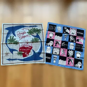 블랙 잭 & 정글 대제 레오 반다나 2점