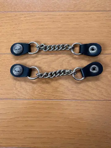 할리데이비슨 지갑 체인 스틸 가죽 블랙