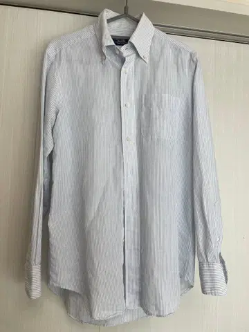 가마쿠라 셔츠 버튼 다운 셔츠 38-82 일본제 린넨 블렌드 스트라이프