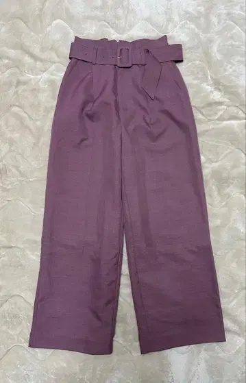 BEAMS HEART 퍼플 와이드 팬츠