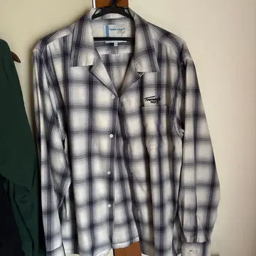 TOWN CRAFT 체크 무늬 옴브레 셔츠 긴팔 셔츠