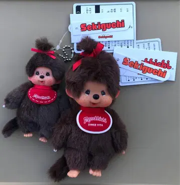 알뜰 구매 택 포함 새상품 몬치치 봉제 인형 키링 여아 2개 세트