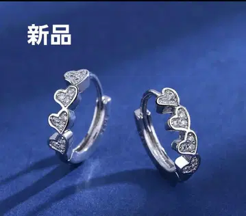 새상품 미사용품 / 하트 후프 귀걸이 / 실버 S925