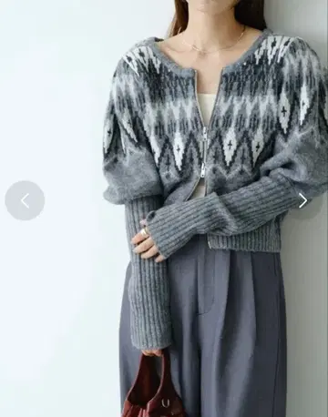 새상품 [ Kastane ] 노르딕 ZIP 가디건 그레이