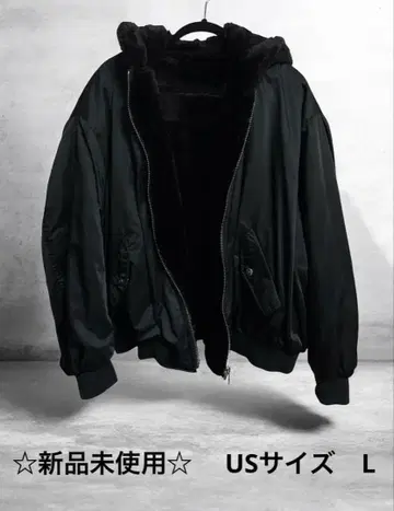 새상품 ZARA 리버서블 인조 모피 봄버 자켓 L