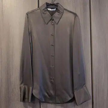 ZARA 다크 그레이 긴팔 셔츠 S