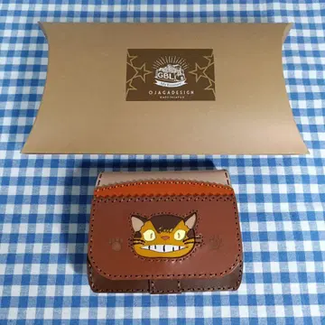 오자카 디자인 지브리 고양이 버스 가죽 지갑