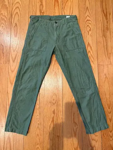 orSlow 백 새틴 퍼티그 팬츠