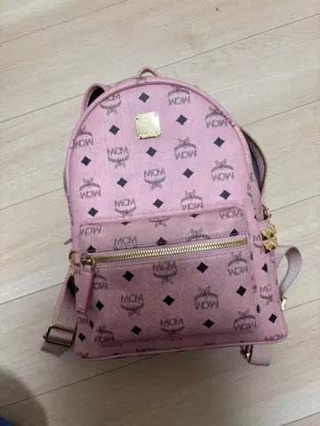 MCM 핑크 백팩 미니 사이즈
