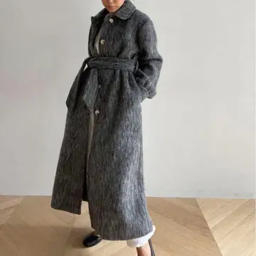 sea room lynn 빅 컬러 샤기 롱 코트