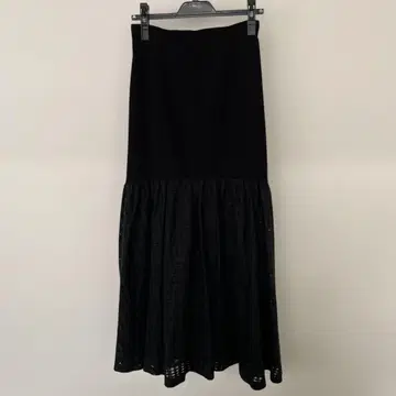 ATSURO TAYAMA 블랙 플레어 롱 스커트