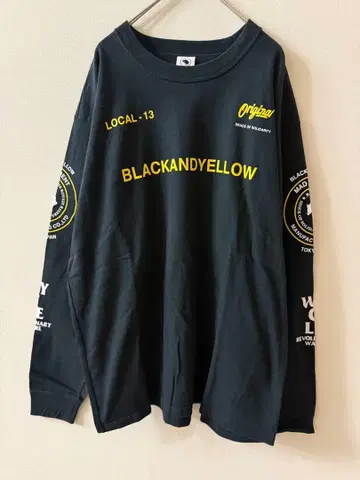 새상품급 RATS 랏츠 롱T BLACK&YELLOW L 사이즈 블랙