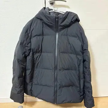 UNIQLO 후드 부착 블랙 심리스 다운 자켓 XXL