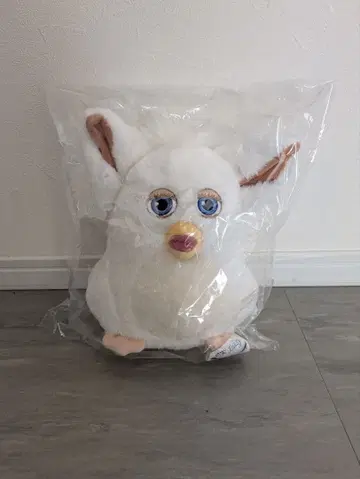 제일복권 퍼비 화이트 봉제 인형 커다란 파란 눈