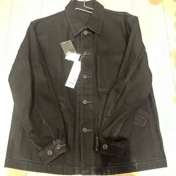 새상품 유니클로 u 블랙 데님 자켓 L 사이즈