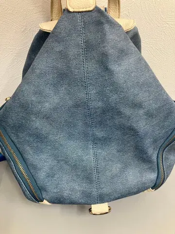 데님 블루 삼각형 백팩 백팩
