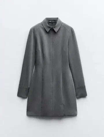 ZARA 핏 미니 셔츠 원피스 S