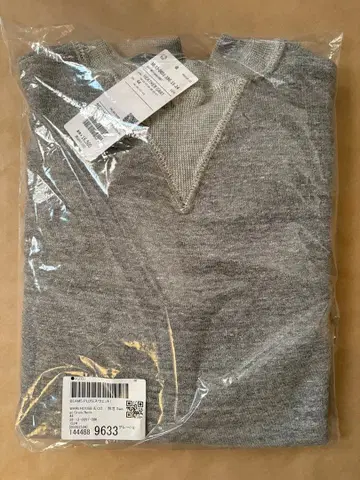 새상품 웨어하우스 빔즈 별주 양V 맨투맨 멜란지 그레이 44 XL