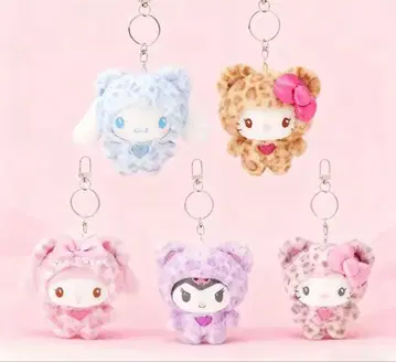 레오파드 무늬 쿠로미 갸루곰 레오파드 무늬 봉제 인형 스트랩 키링